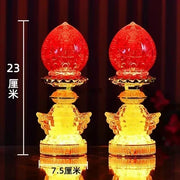 God of Wealth Lamp, Electric Candle, LED Buddha Offering Lamp